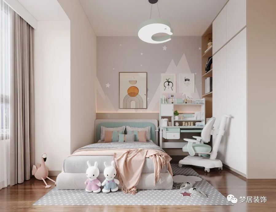 【夢(mèng)居】休息區(qū)+學(xué)習(xí)區(qū)，為孩子打造的這9套臥室裝修我太愛了！