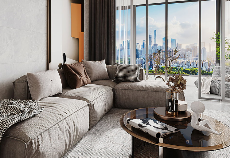 【夢居】102㎡現(xiàn)代無主燈設(shè)計(jì)，格調(diào)生活，盡在簡雅中。