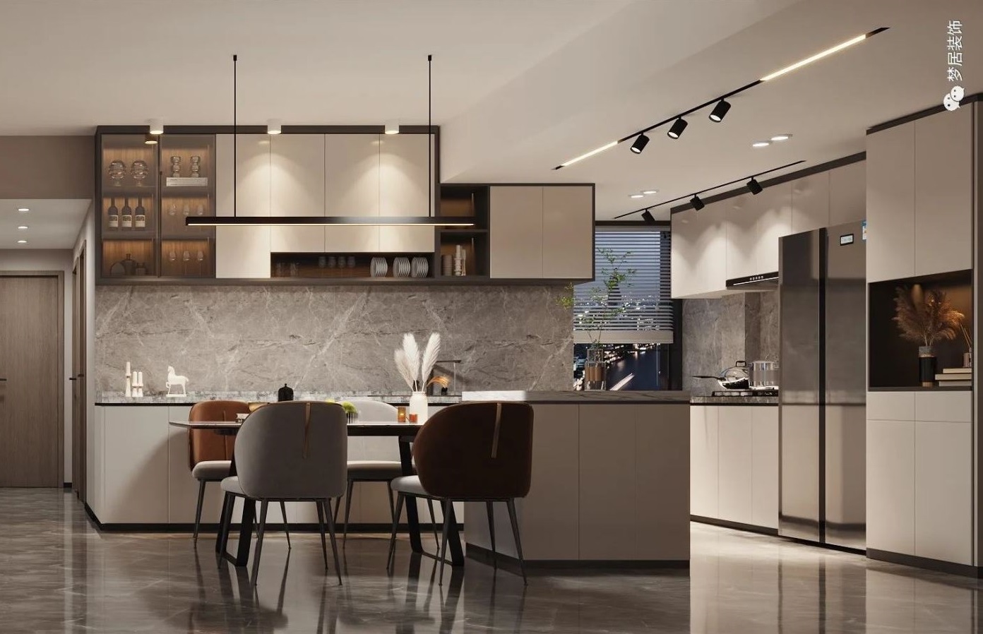 【夢居】116㎡現(xiàn)代簡約家居，客餐廚一體，打造寬敞舒適的前衛(wèi)之居！