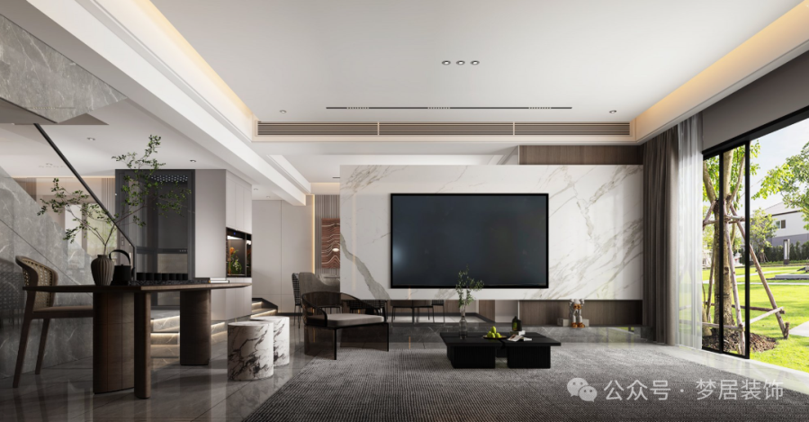 夢居&裝修設(shè)計 | 405㎡現(xiàn)代別墅設(shè)計，構(gòu)建現(xiàn)代美學(xué)，為理想生活作答