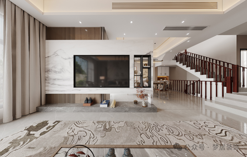 夢(mèng)居&裝修設(shè)計(jì) | 700㎡高品格新中式別墅大觀，和光典雅，煥新生活的詩(shī)意。